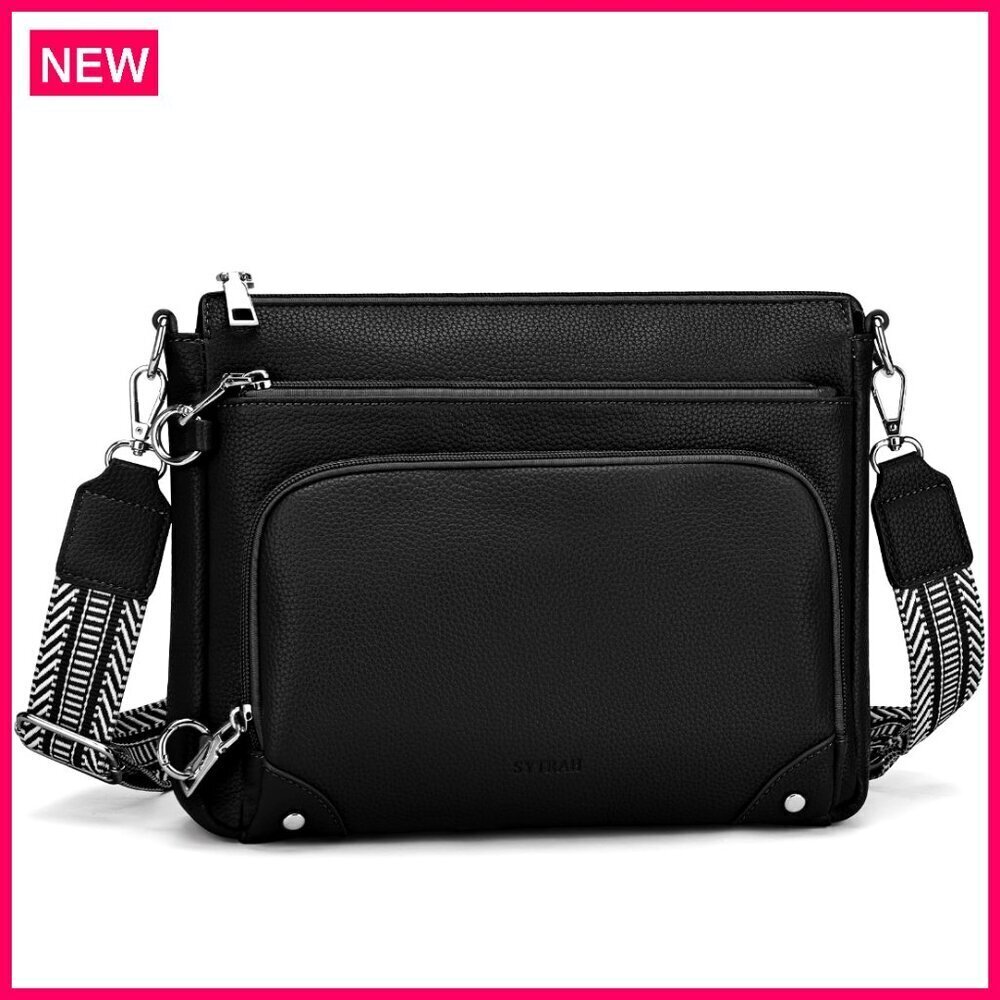 Anti-Theft Crossbody Bag with RFID Blocking, Built-In Wallet, Travel Purse